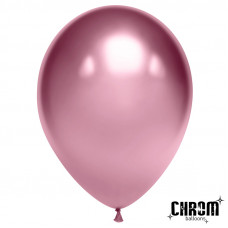 Шар (12''/30 см) Розовый, хром.