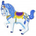 Шар (39''/99 см) Фигура, Лошадь карусельная, Синий, 1 шт.
