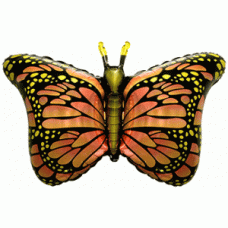 Шар (38''/97 см) Фигура, Бабочка-монарх, Оранжевый, 1 шт.