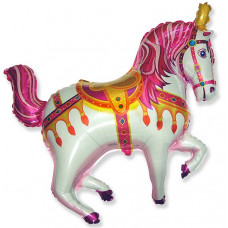 Шар (39''/99 см) Фигура, Лошадь ярмарочная, Фуше, 1 шт.