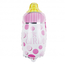 Шар (29''/74 см) Фигура, Бутылочка для малышки, Розовый, 1 шт.