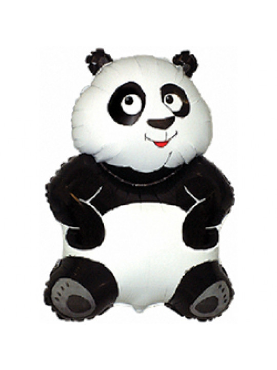 Шар (33''/84 см) Фигура, Большая панда, Белый, 1 шт.