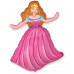 Шар (39''/99 см) Фигура, Принцесса, Розовый, 1 шт.