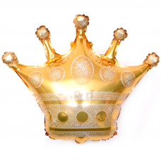 Шар (28''/71 см) Фигура, Золотая корона, 1 шт.