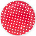 Тарелки (9''/23 см) Белые точки, Красный, 6 шт.