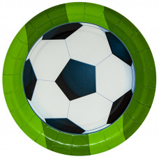 Тарелки (7''/18 см) Футбольный мяч, 6 шт.